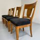 Set of 8 19th century Biedermeier art deco chairs in walnut with new upholstery