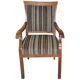 Fauteuil bridge Art Déco années 1930 en velours multicolore et structure bois