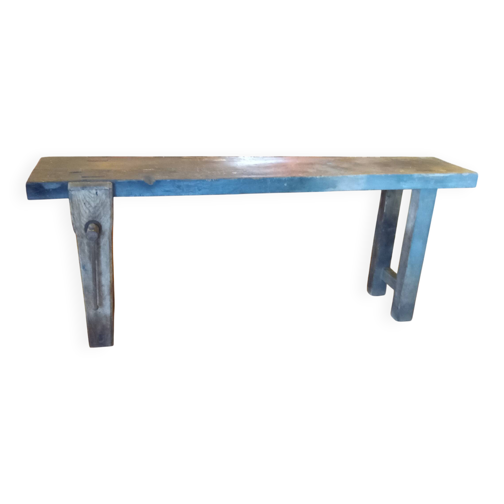 Old carpenter's workbench for furniture making.