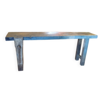 Old carpenter's workbench for furniture making.