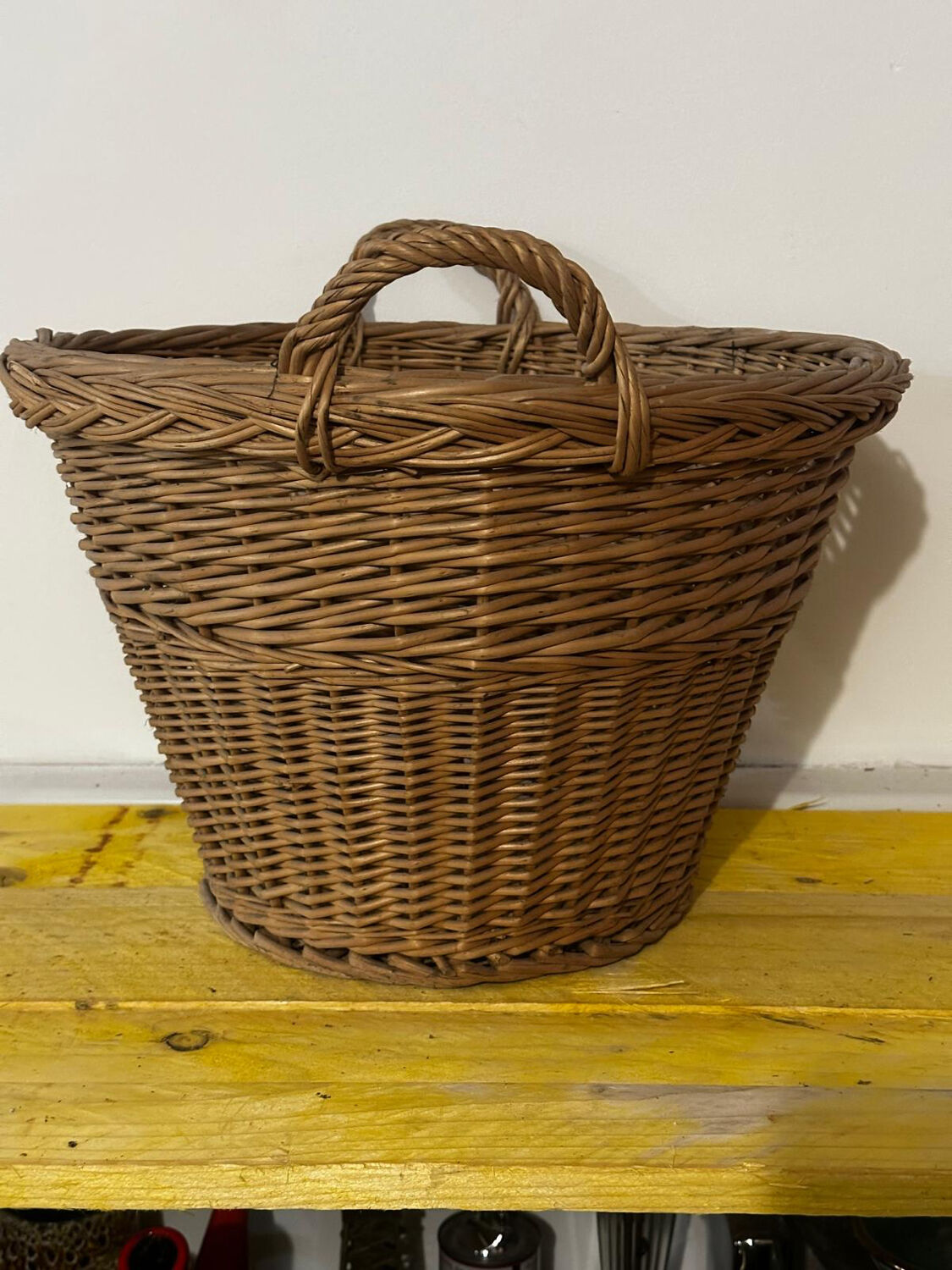 Basket - Vintage woven wicker basket