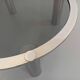 Vintage round coffee table in smoked glass and chrome metal from the 70s