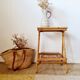 Vintage rattan and bamboo side table – 1960s Riviera style -