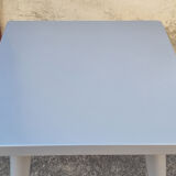 Table Tolix, industrial design, and its 3 folding chairs, designed by Xavier Pauchard