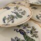 12 art nouveau flat plates from Boch La Louvière, peacock model