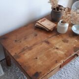 Old-spirited coffee table farm table