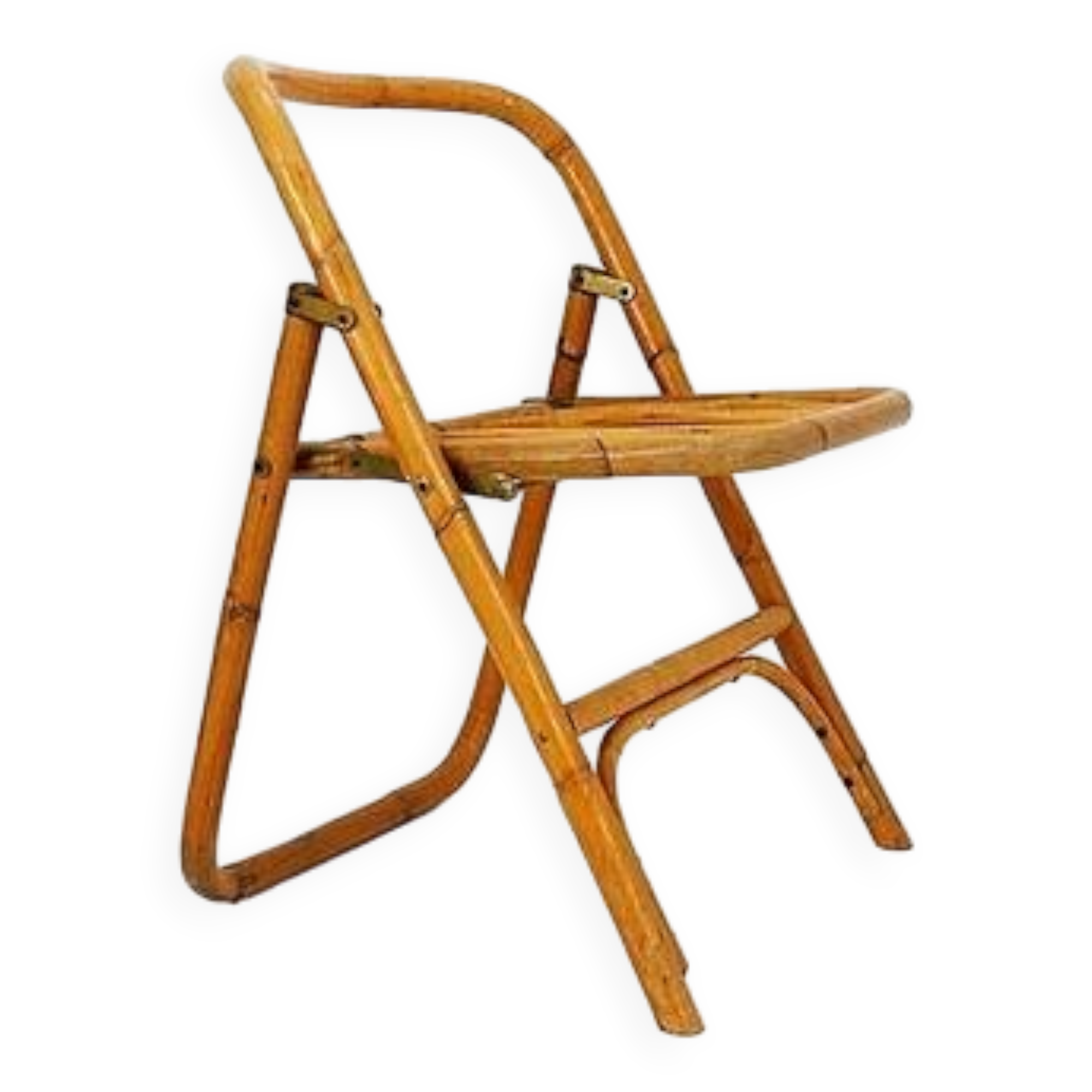 Mid-Century Italian Bamboo Dal Vera Folding Chair, 1960s