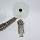 Pair of Art Deco style wall light of pressed glass