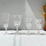9 white wine glasses cristal d'Arques model tuileries