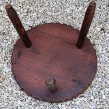 Table d'appoint tripode en bois, années 50