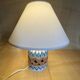 Lampe en céramique italienne, abat-jour en coton