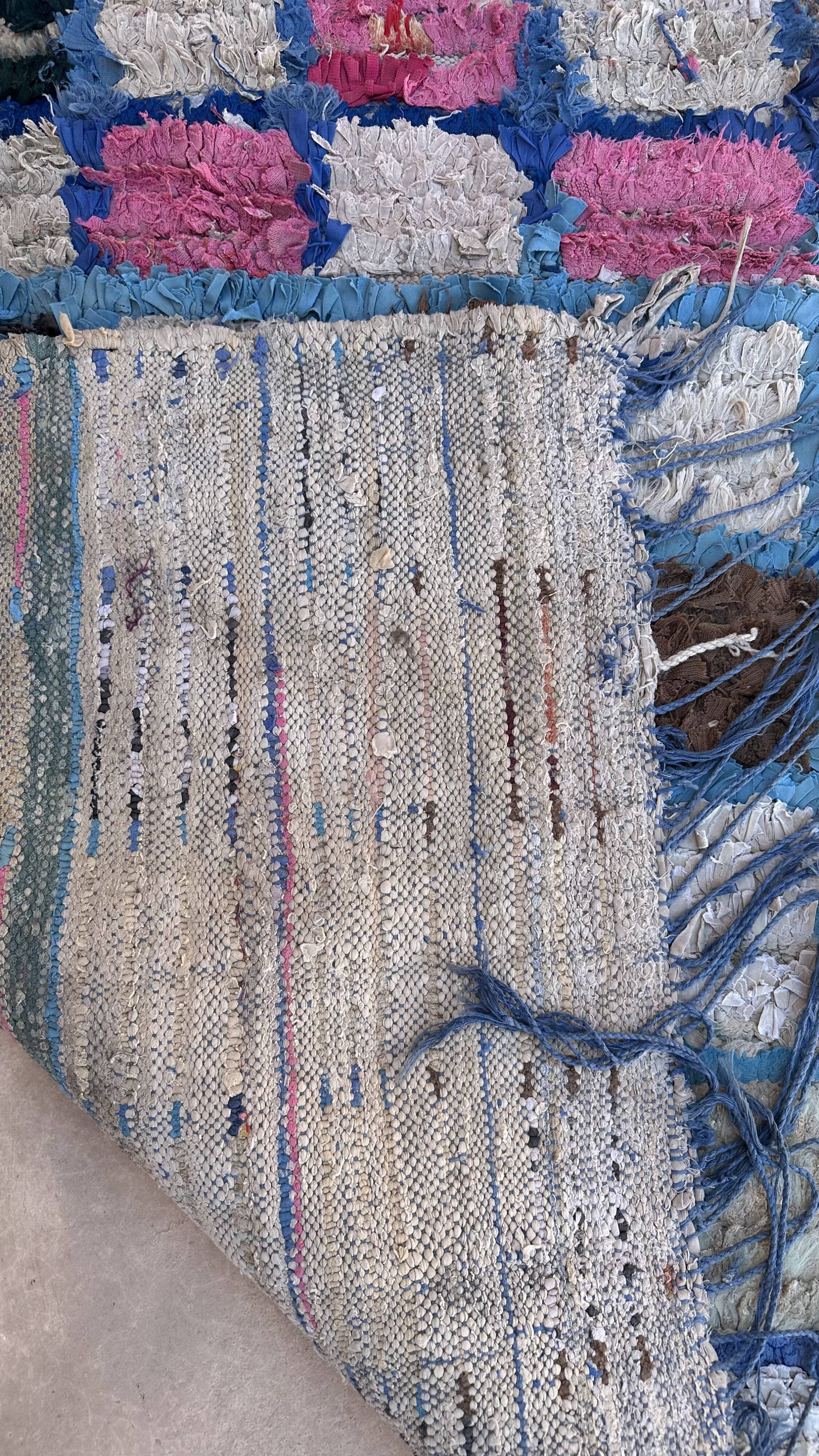 Moroccan Boucherouite Carpet - 112 x 176 cm