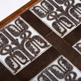 Nest of Tables in Rosewood with Tiles, Denmark, 1960s, Set of 3