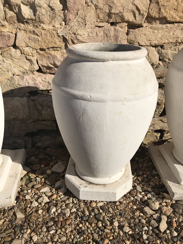 Lot de 3 pots en pierre