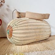 Old wicker basket bag - folk art