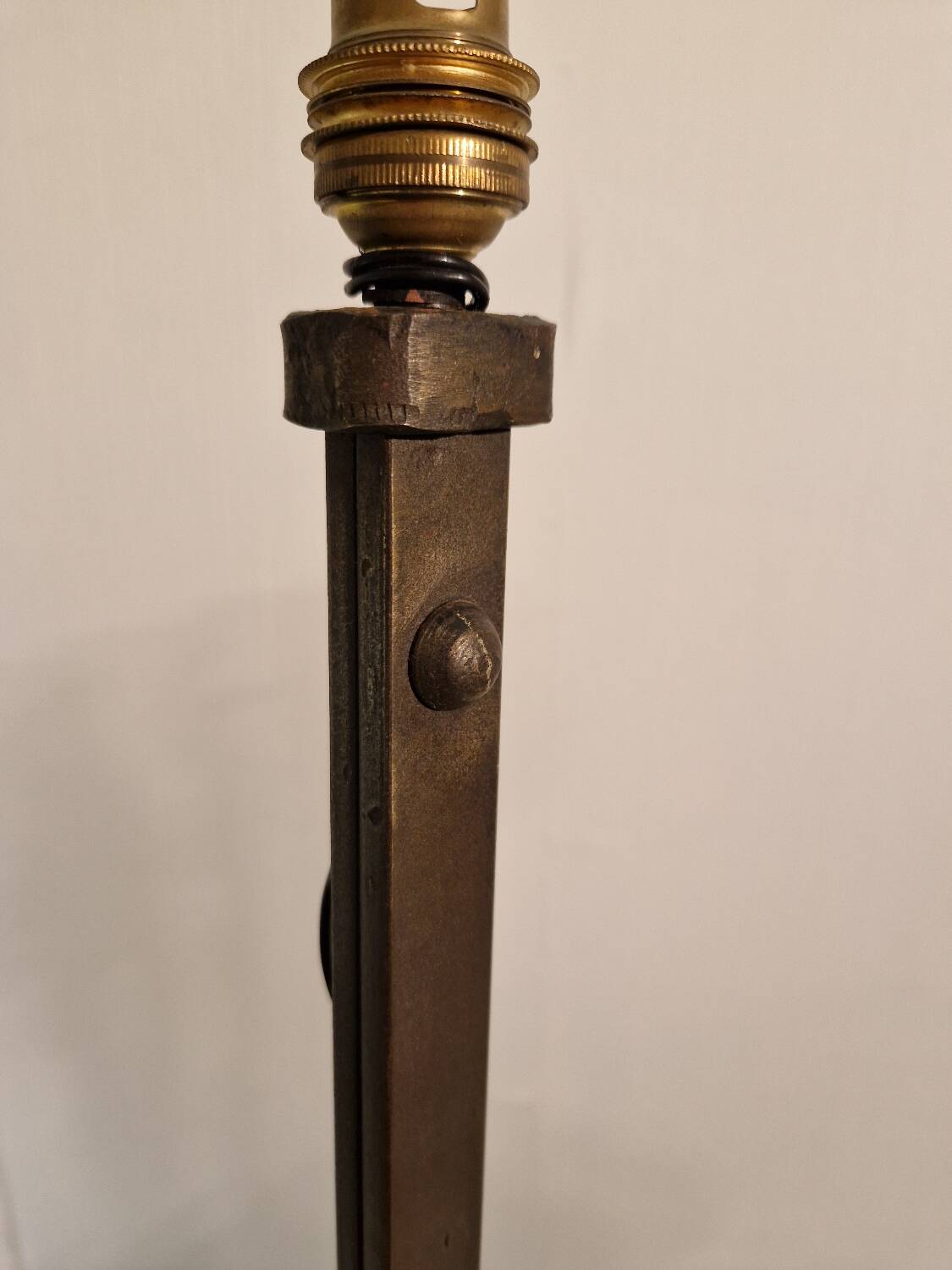Lampadaire Jean Pierre Ryckaert fer forgé 1960 brutaliste