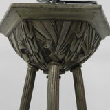 Art deco hanging lamp with 5 spheres on 5 rods