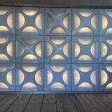 Decorative light panels. Oyster light by Rolf Krüger, 1960s, Set of 15