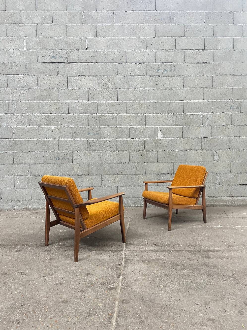 Saffron armchair pair