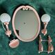 Pink Cast Iron Bathroom Set