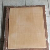 Mirror Patinated white wood frame