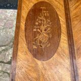 Old dressing table in inlaid wood