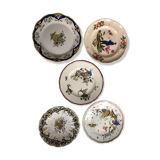 5 handmade decorative plates