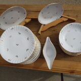 White and gold plate service, Vitriam porcelain