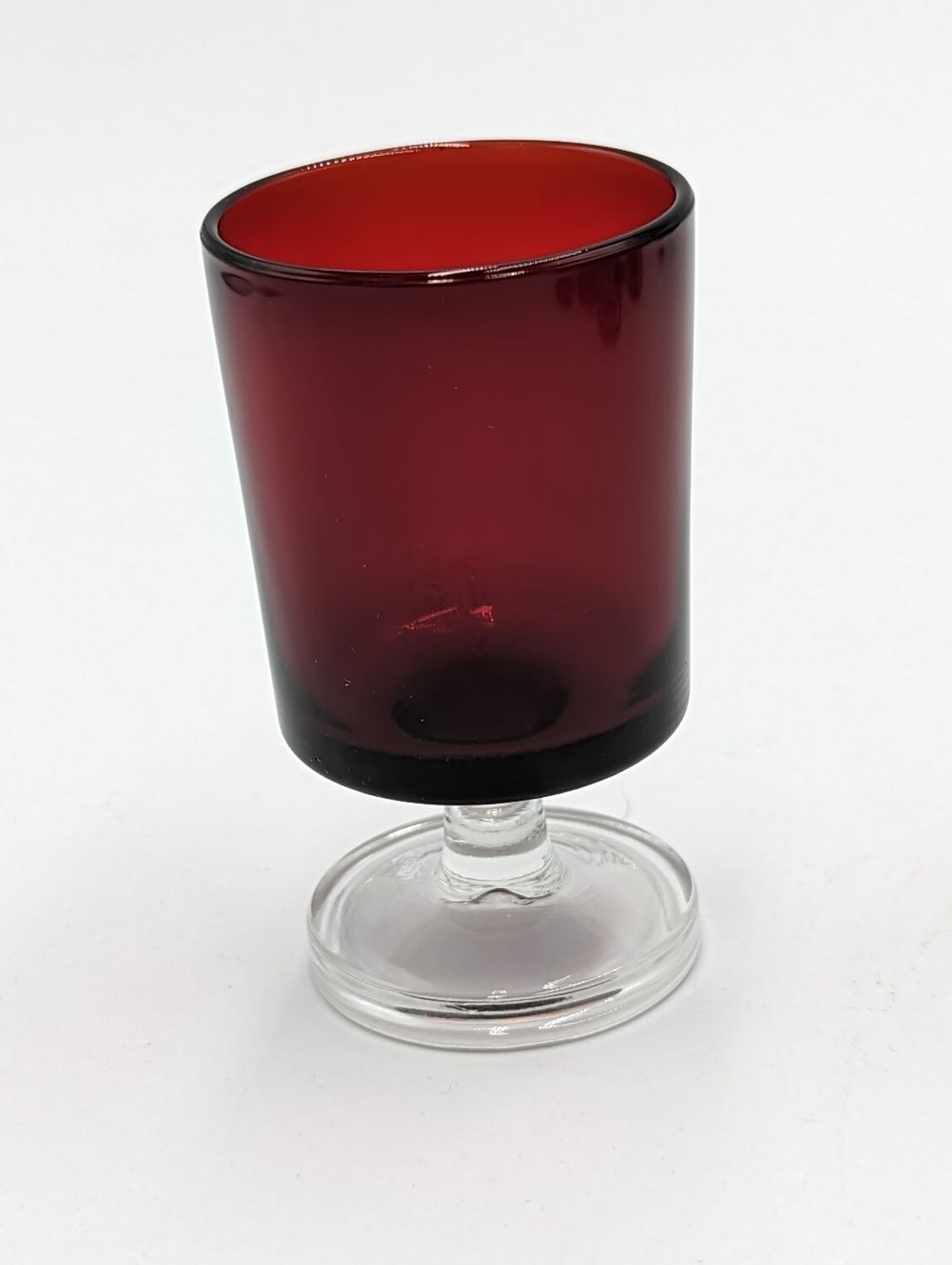 22 vintage red glass shot glasses