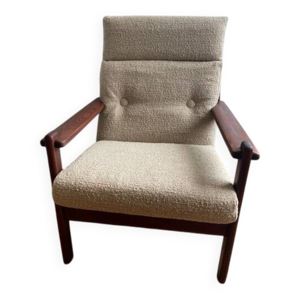 Fauteuil teck scandinave