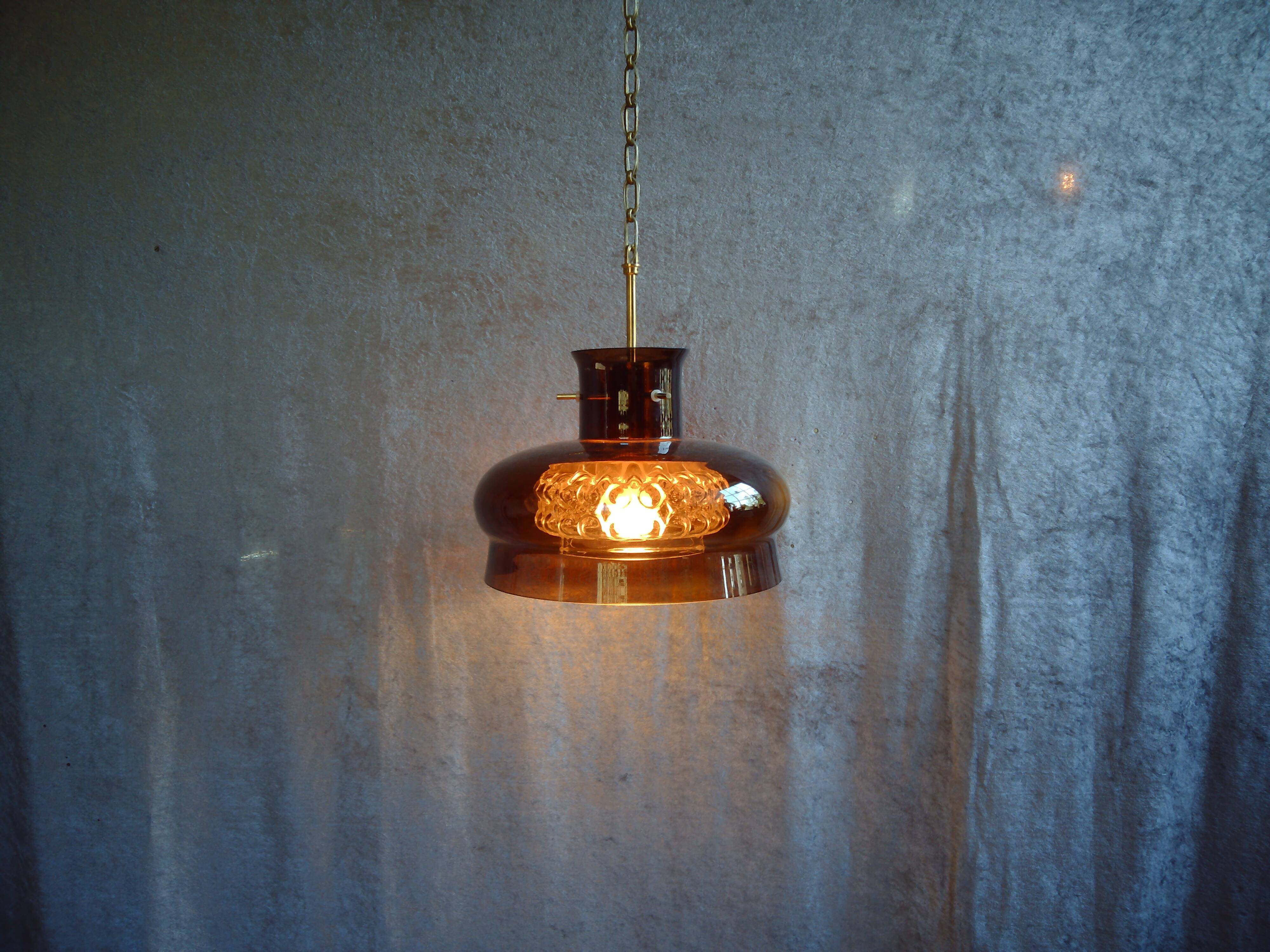 Neptun hanging lamp by Carl Fagerlund for Orrefors 1960