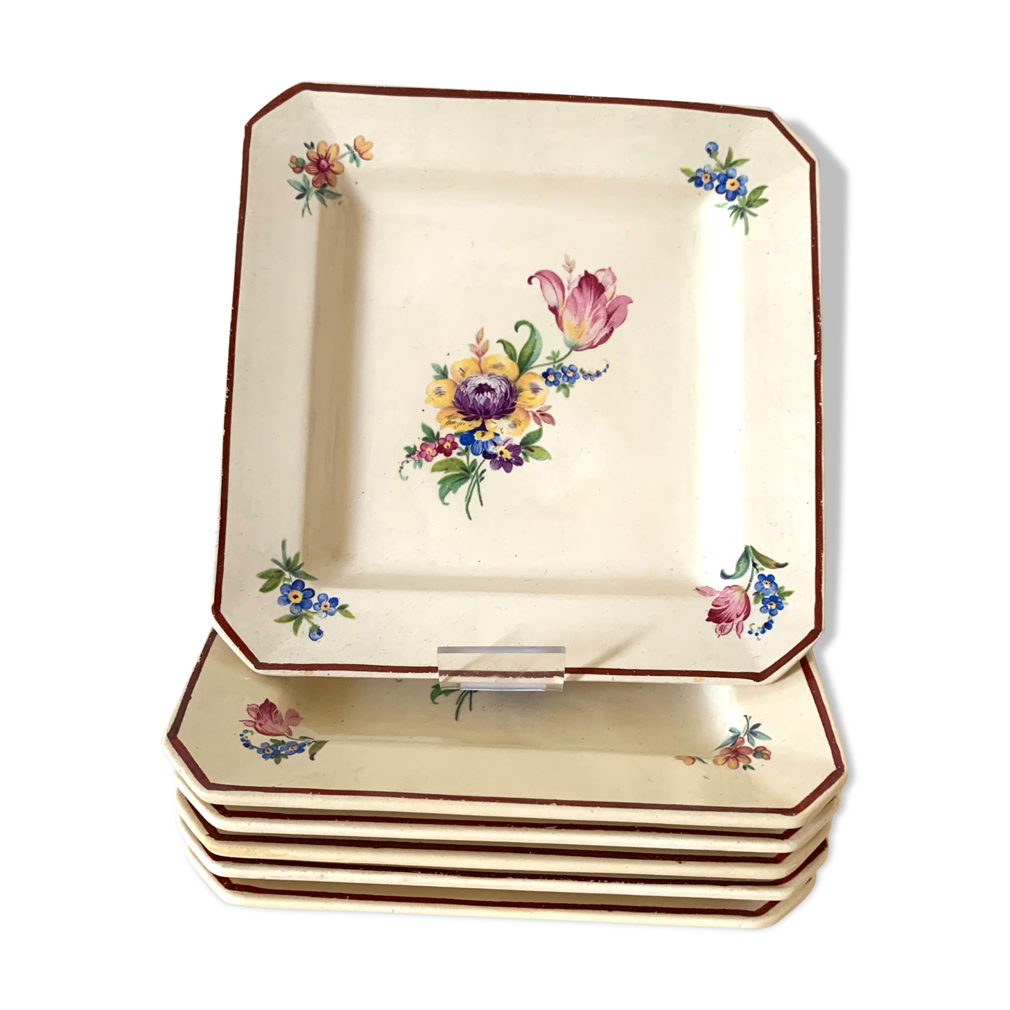 Square dessert plates