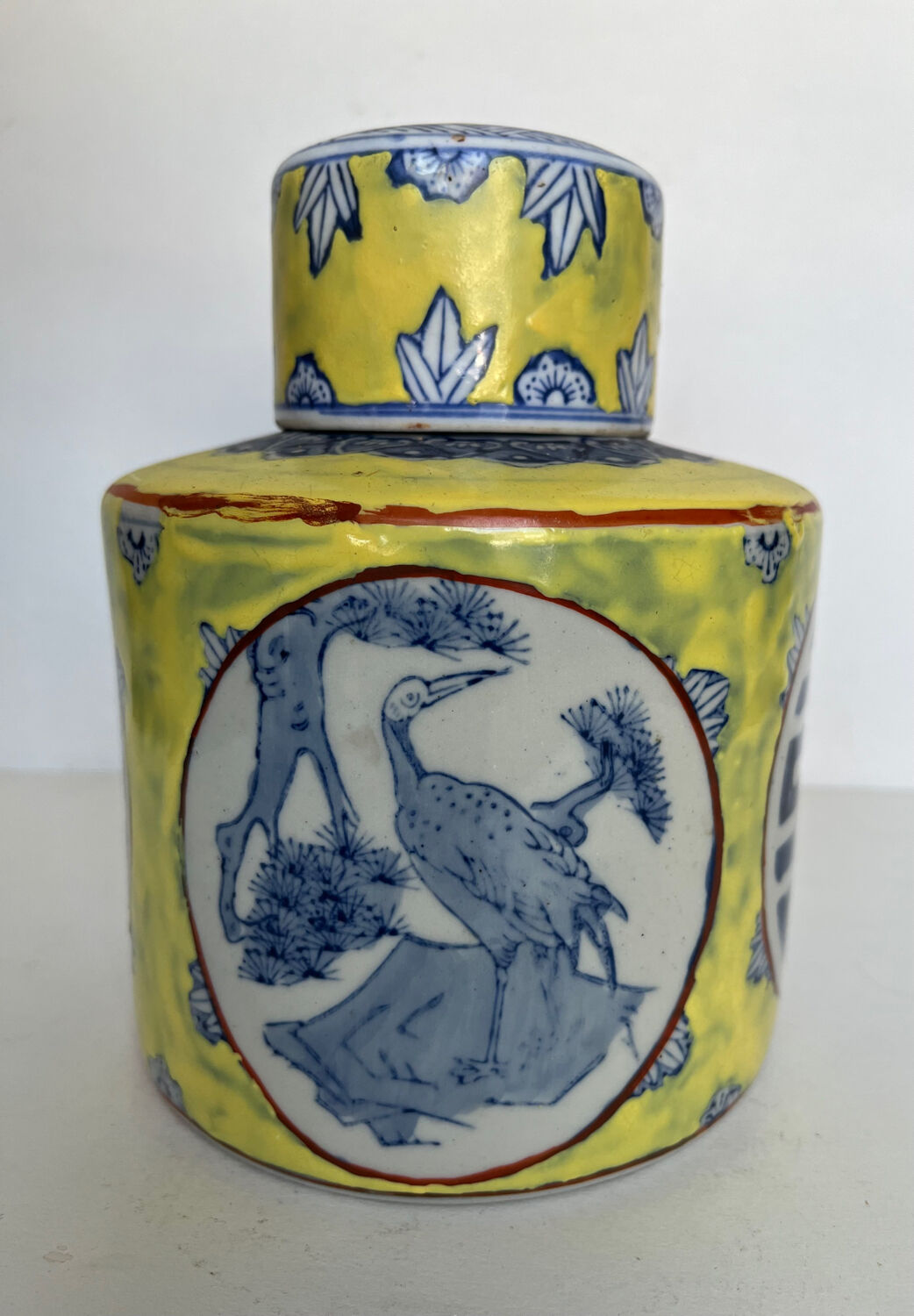 Faience ginger pot