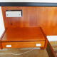 Scandinavian style bed in 140 with two integrated nightstands and two night lights