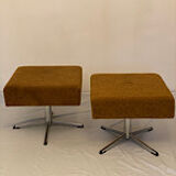 Paire de tabourets pivotants hongrois ottomans