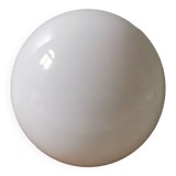 Round ball lamp globe in vintage white opaline for ceiling light