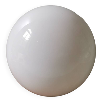Round ball lamp globe in vintage white opaline for ceiling light
