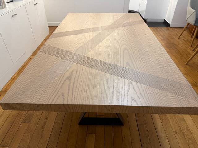 Rochebobois - dining table - with extensions L. 180 x H. 74 x D. 105 cm