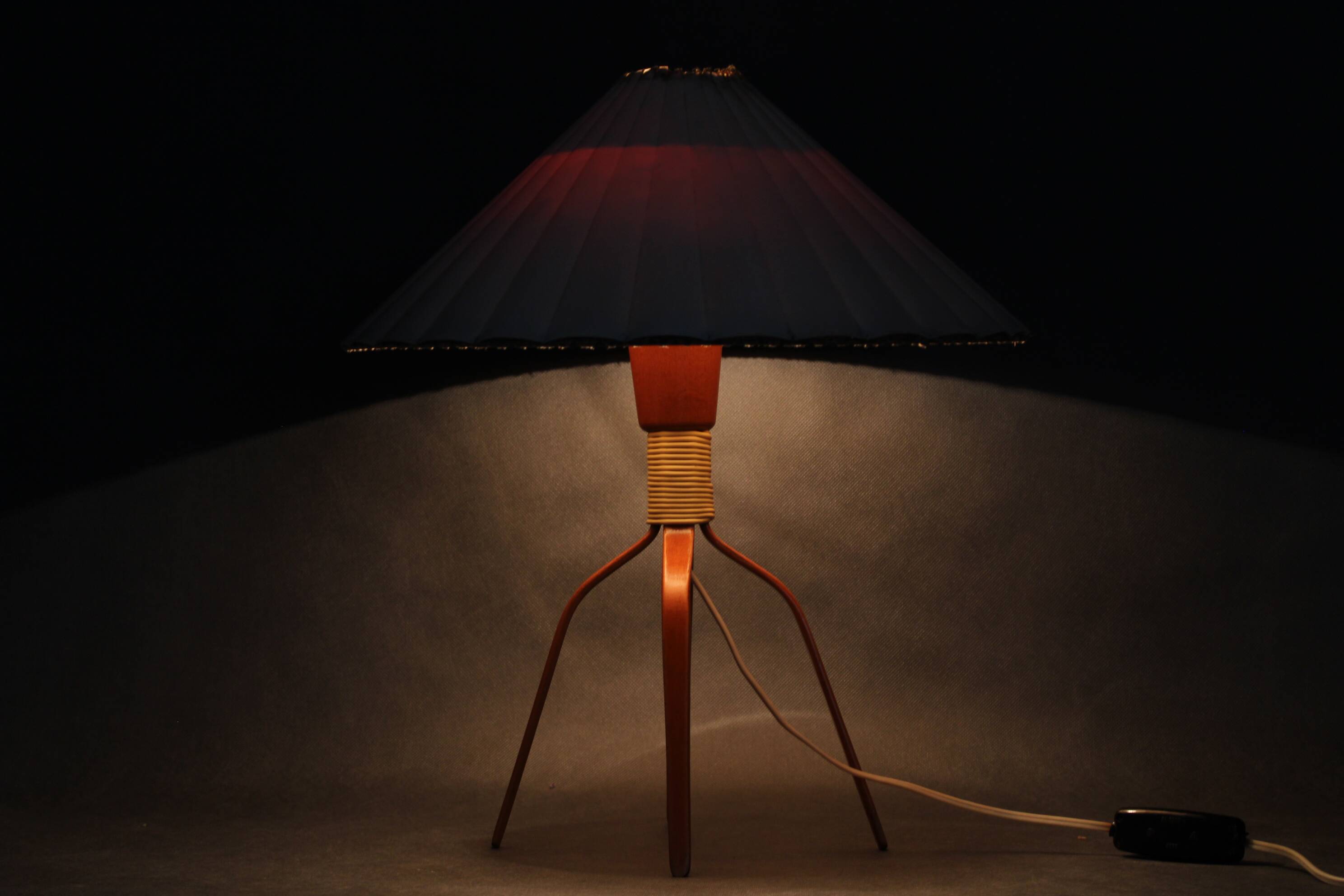 1960s Wooden Table Lamp, Czechoslovakia