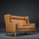 Leather Sofa 2292 by Børge Mogensen for Fredericia