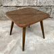 Vintage brown square pedestal table 1950