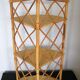 Rattan wall corner shelf