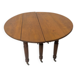 Louis Philippe six-legged table in solid cherry wood, 19th century