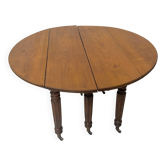 Louis Philippe six-legged table in solid cherry wood, 19th century
