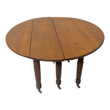 Table a six pieds Louis Philippe en merisier massif XIX siècle