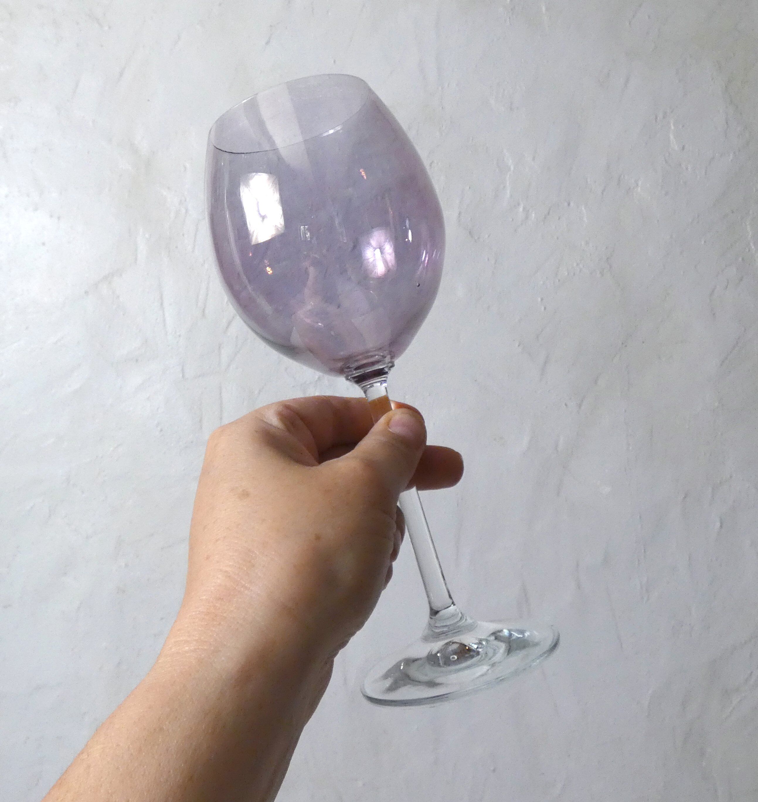 17 amethyst crystal glass goblets