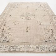 Grand Tapis Oriental Vintage Beige, Tapis Chinois Ancien, 260x342 Cm