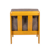 Pair of armchairs in beech and fabric, 1960s