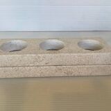 Travertine candle holder