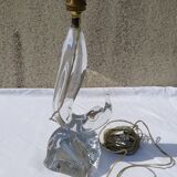 Pied de lampe en cristal signé Daum